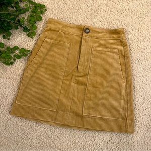 h&m corduroy skirt